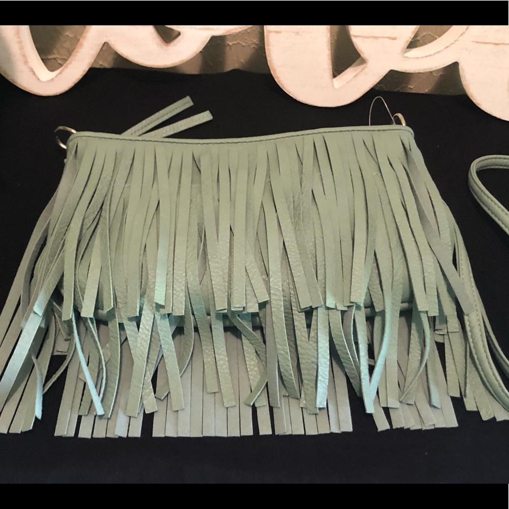 Mint green crossbody purse